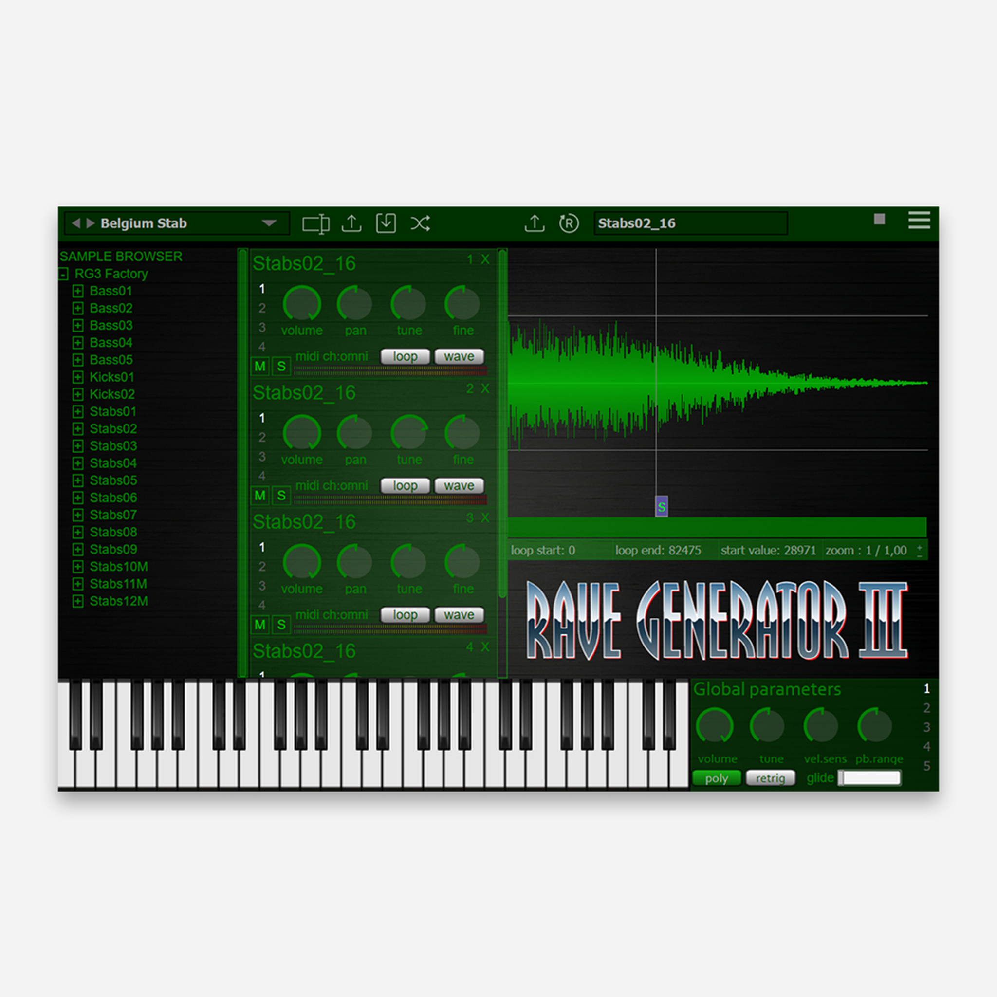 Rave Generator 3 white background